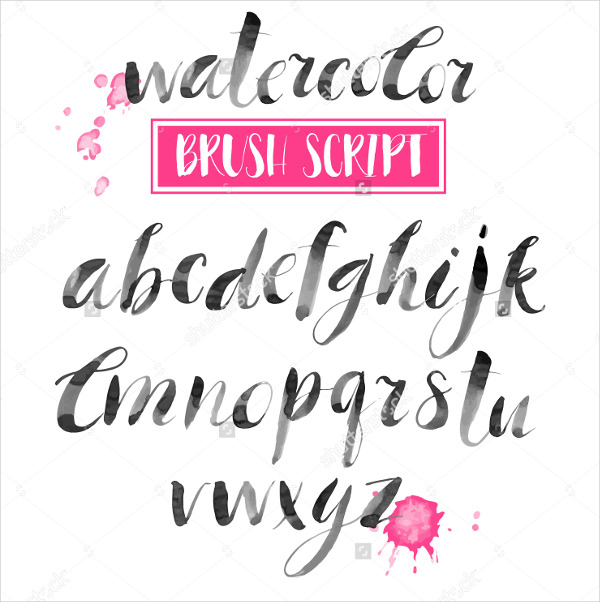 600x602 Handwriting Fonts - Watercolor Writing Font