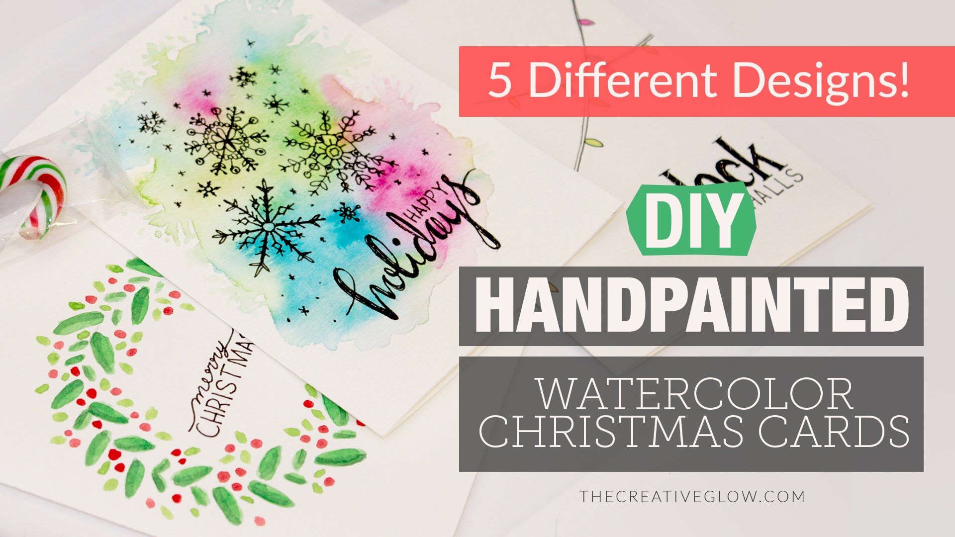1920x1080 Diy Hand Painted Watercolor Christmas Cards - Watercolor Xmas Cards