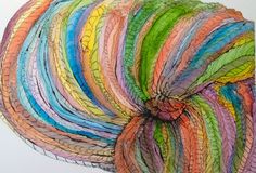 236x160 Red Yarn Watercolor 5x7 Original Painting Pen Amp Ink Drawing - Watercolor Yarn