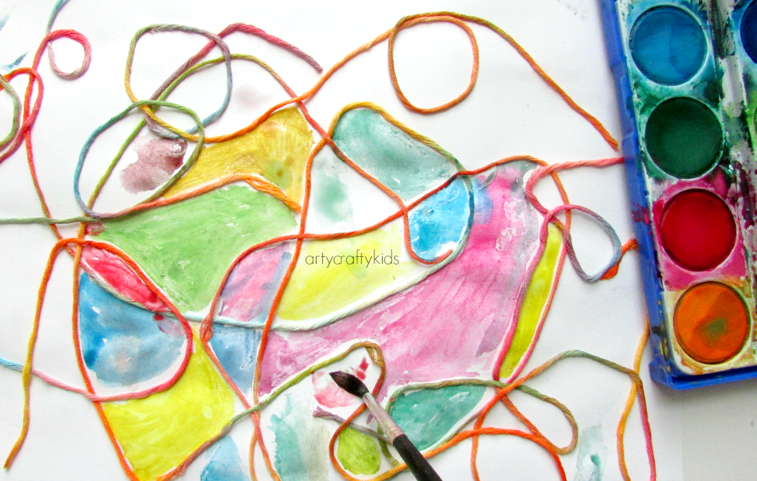 1100x700 Watercolour Yarn Kids Process Art - Watercolor Yarn