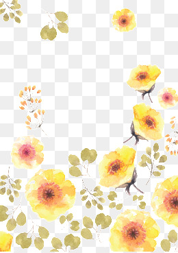 260x369 Yellow Watercolor Flowers Png, Vectors, Psd, And Clipart For Free - Watercolor Yellow Flowers