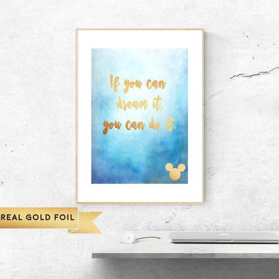 570x570 Items Similar To If You Can Dream It You Can Do It, Walt Disney - Watercolor You Can Do It