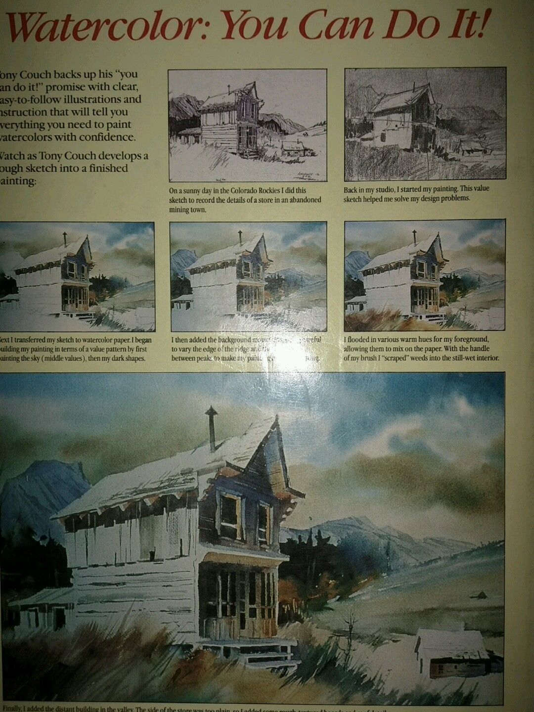 1080x1440 Used Watercolor You Can Do It! By Tony Couch [192020824982 - Watercolor You Can Do It