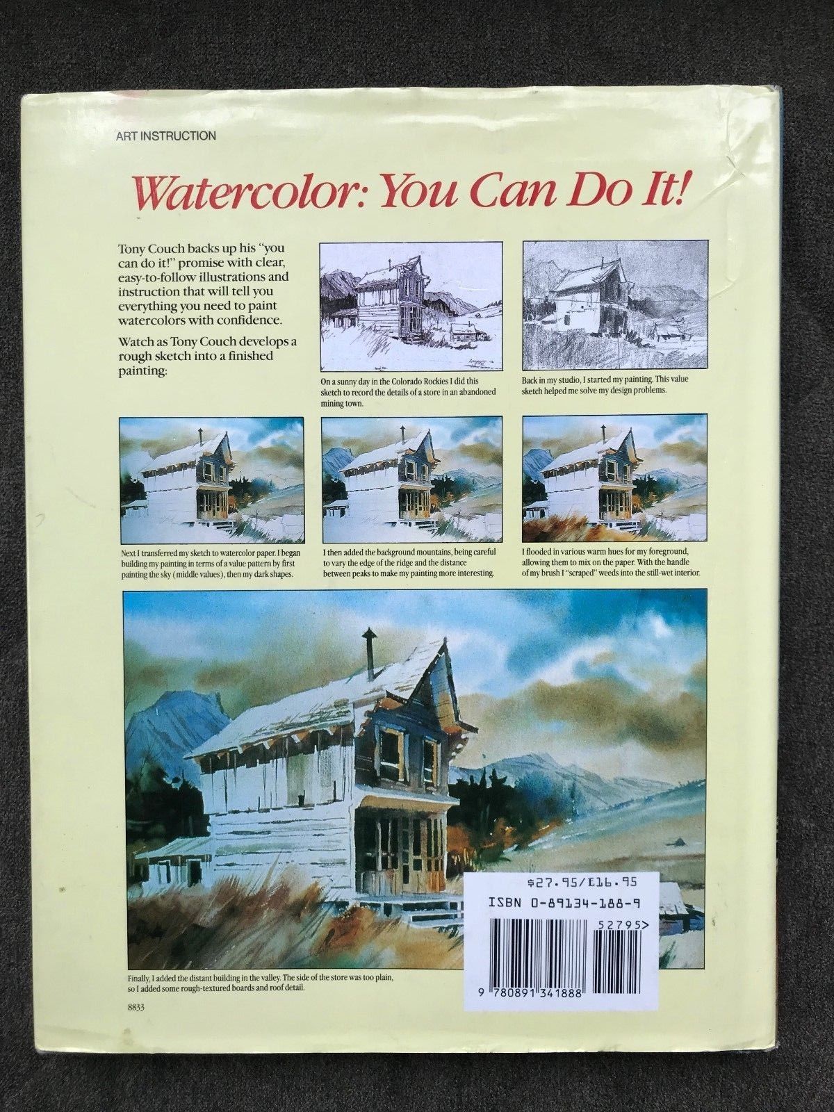 1200x1600 Watercolor You Can Do It! By Tony Couch (1987, Hardcover) Ebay - Watercolor You Can Do It
