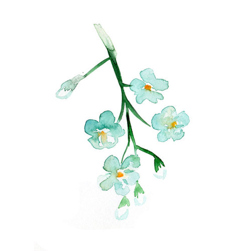 500x500 Etsy Watercolor Painting Ifttt Flower Painting Original Watercolor - Watercolor Zen