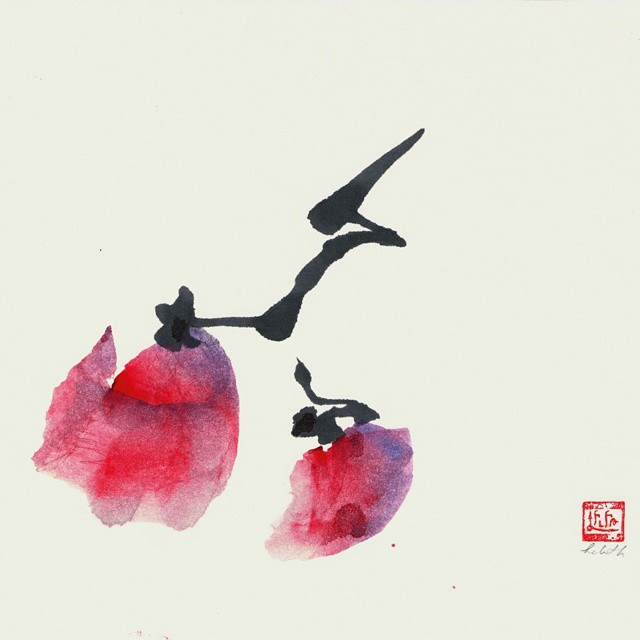 640x640 Sumi E - Watercolor Zen