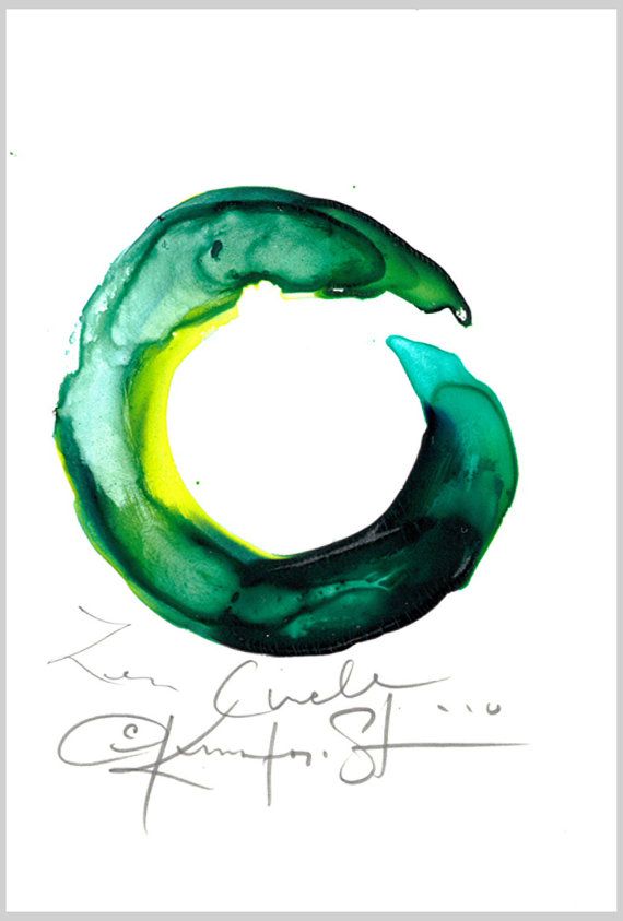 570x843 Reserved For Joyce Lee - Watercolor Zen Circle