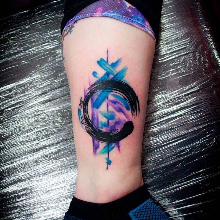 736x736 Watercolor Tattoo - Watercolor Zen Circle