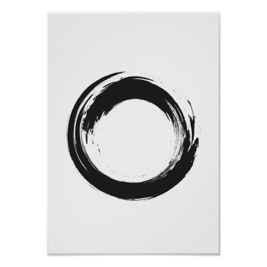 540x540 Watercolor Zen Circle Poster - Watercolor Zen Circle