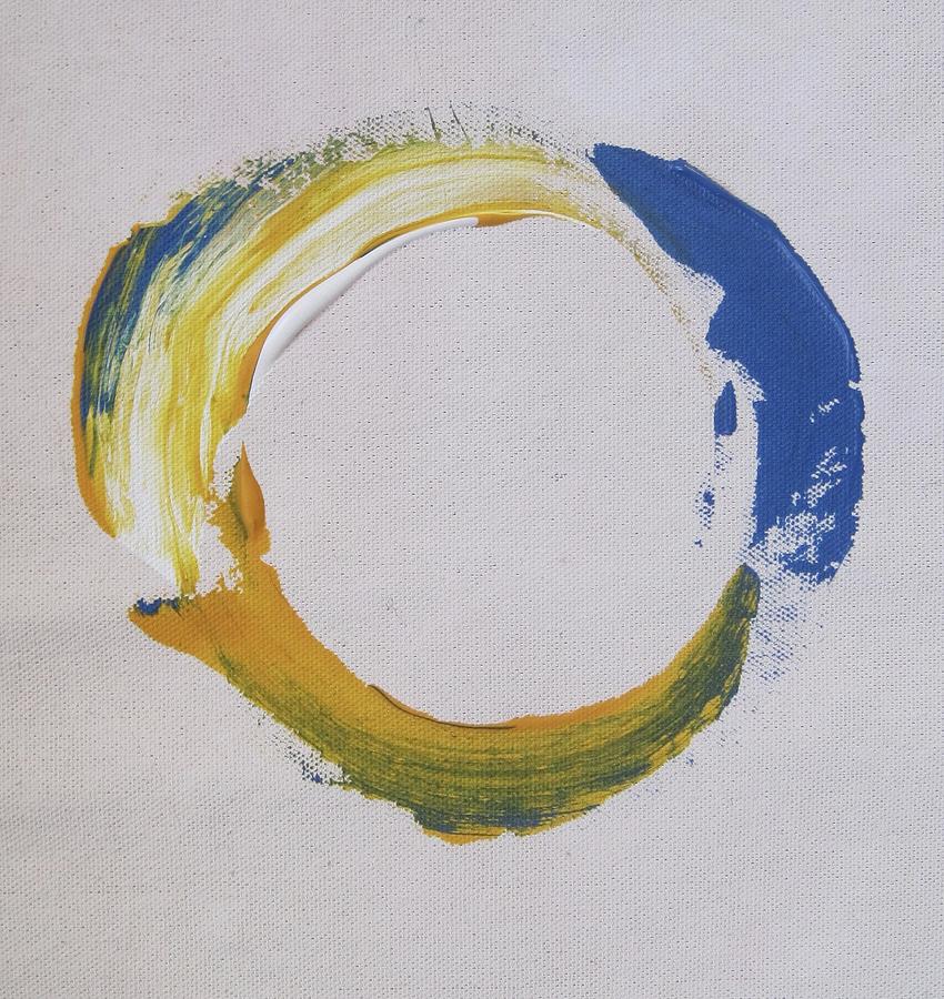 850x900 Zen Circle Painting By Daishin Mccabe - Watercolor Zen Circle