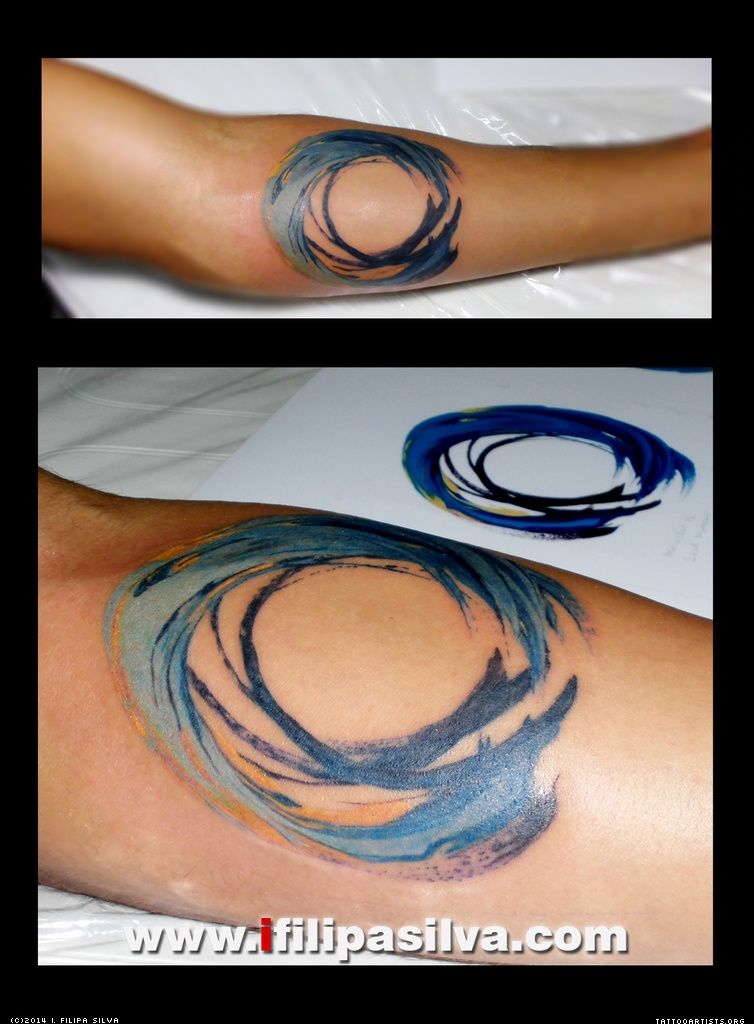 754x1024 Zen Circle Color, Watercolor Tattoo Circle Tattoos - Watercolor Zen Circle