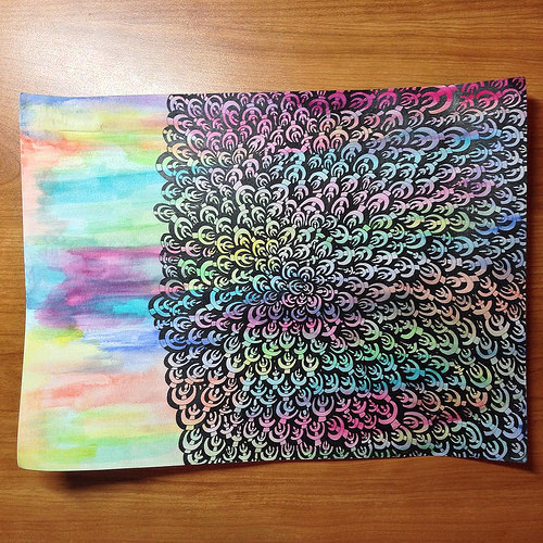 Watercolor Zentangle at PaintingValley.com | Explore collection of ...