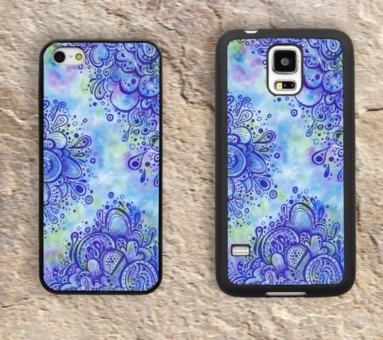 540x480 Zentangle Watercolor Iphone Case Flower Pattern Iphone 55s Case - Watercolor Zentangle