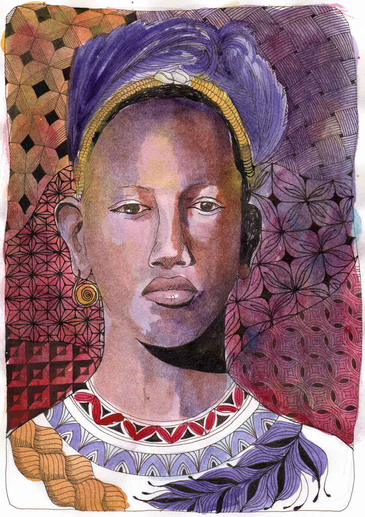 723x1024 Watercolor And Zentangle Barbara - Watercolor Zentangle