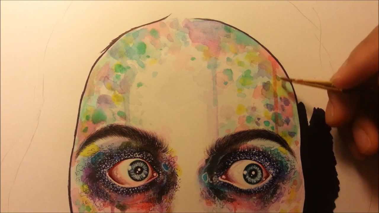 1280x720 Watercolor Speed Painting Zombie - Watercolor Zombie