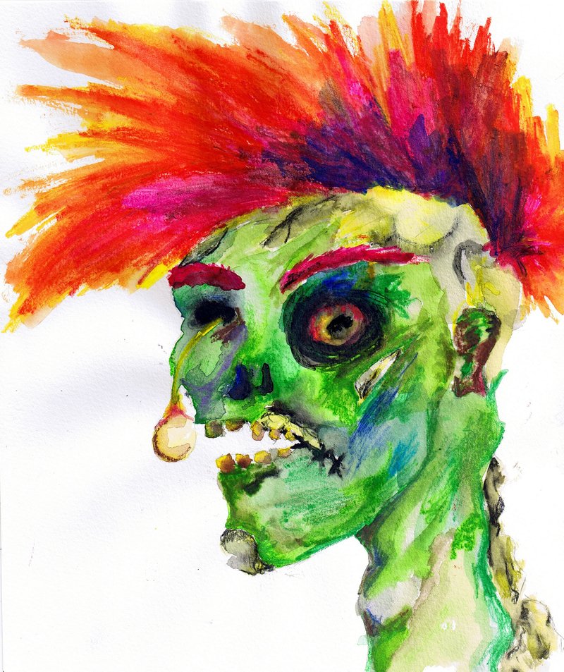 800x953 Watercolor Zombie By Alyseum - Watercolor Zombie