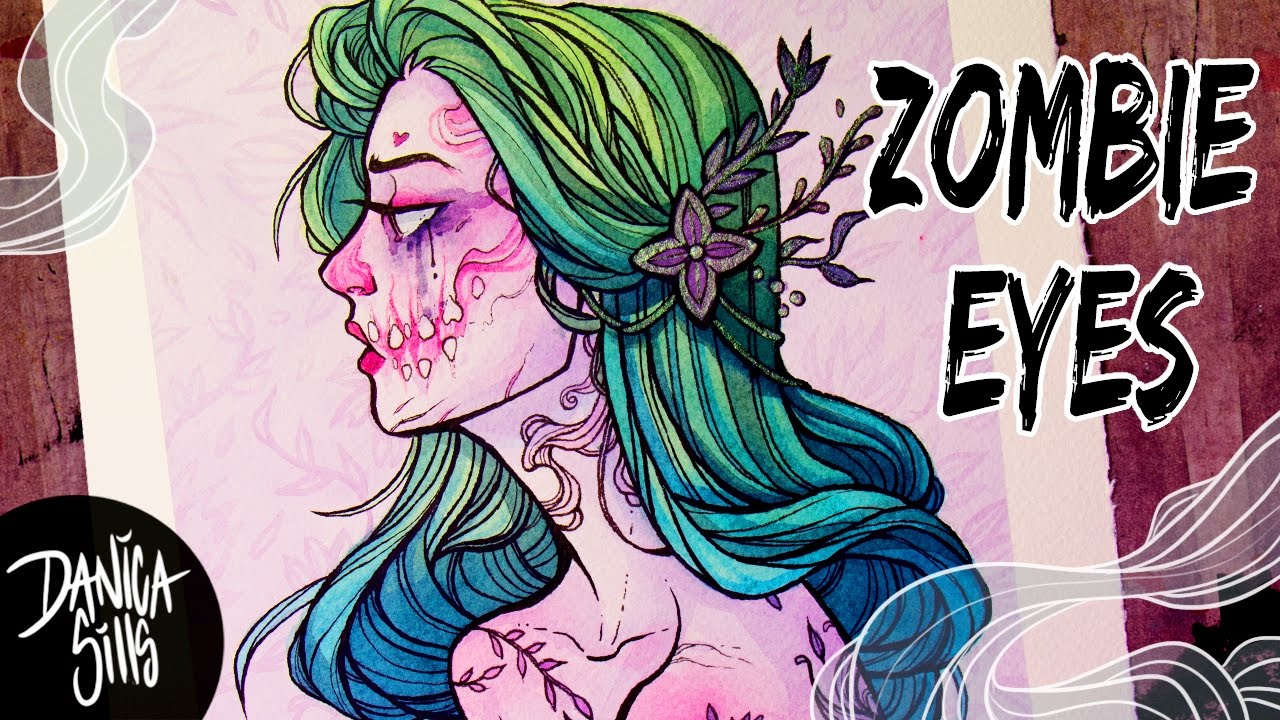 1280x720 Zombie Eyes Making Art Happen Watercolor Speedpaint - Watercolor Zombie