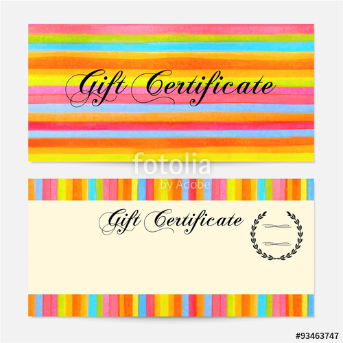 500x500 Gift Certificate, Voucher, Coupon, Gift Money Bonus, Gift Card - Watercolors Gift Certificates