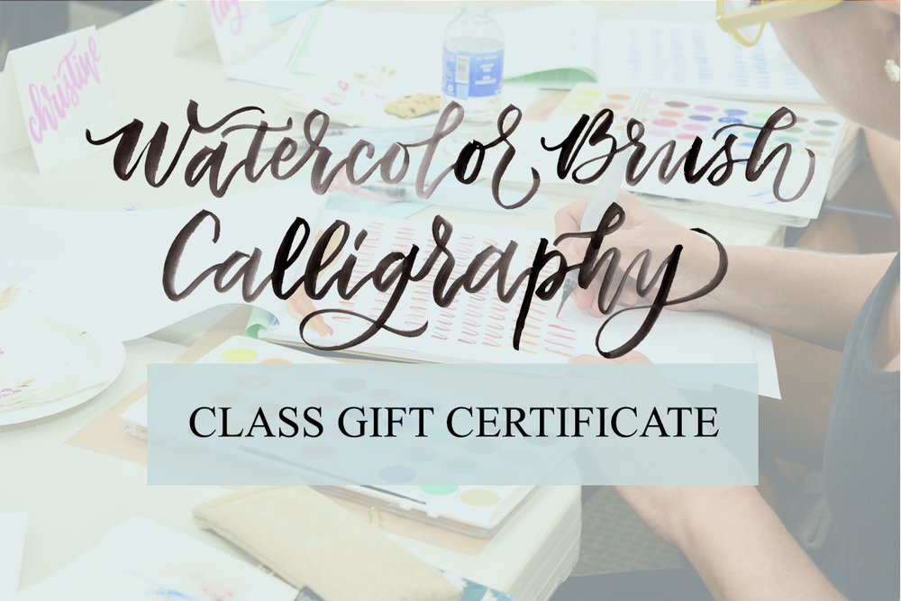 1000x667 Paperloveme Calligraphy - Watercolors Gift Certificates