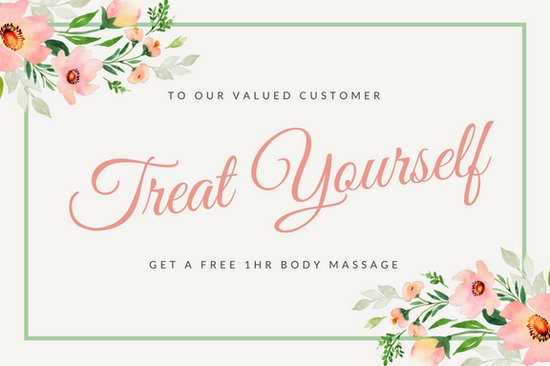 550x366 Pink Watercolor Floral Massage Gift Certificate - Watercolors Gift Certificates