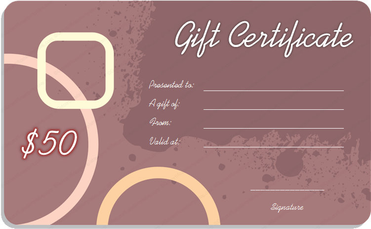 751x463 Purple Watercolor Splashes Gift Certificate Template - Watercolors Gift Certificates