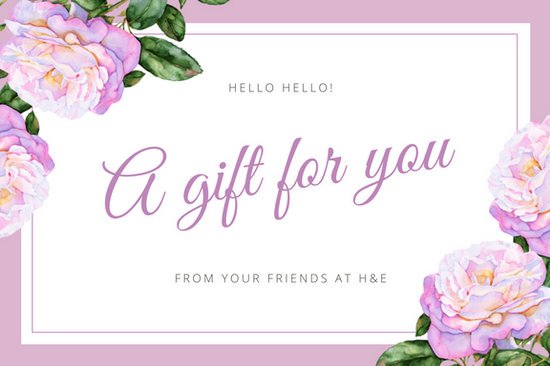 550x366 Violet Floral Watercolor Hotel Gift Certificate - Watercolors Gift Certificates