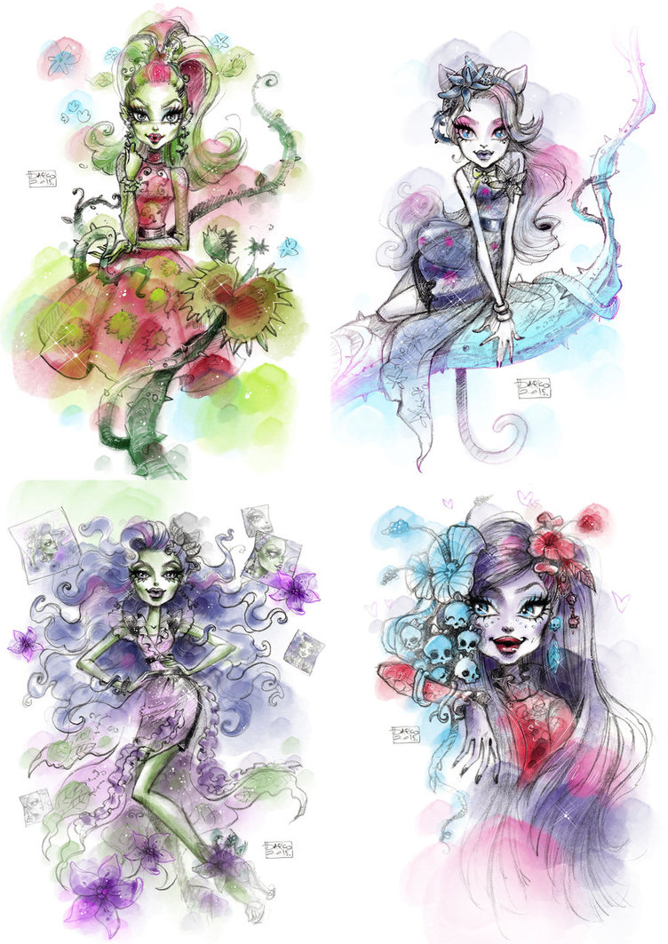 752x1063 Gloom And Bloom, Haunting High Fashion Sketches By Darkodordevic - Watercolors High Fashion