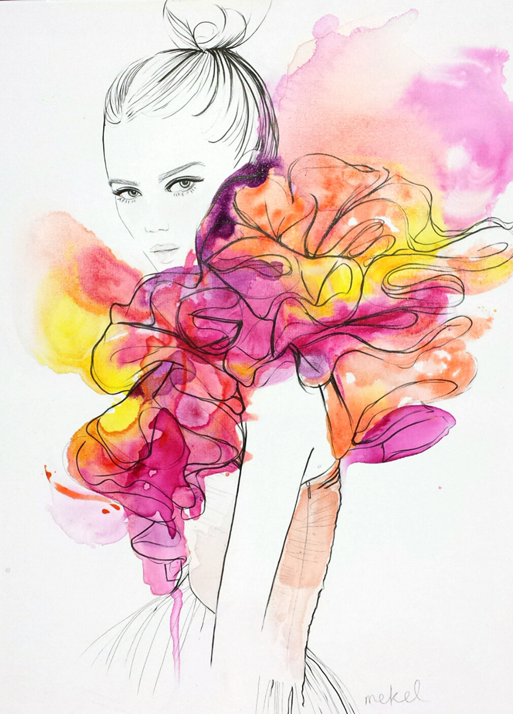 1035x1440 5 Must Follow Fashion Illustrators On Instagram Vanity Fair - Watercolors High Fashion