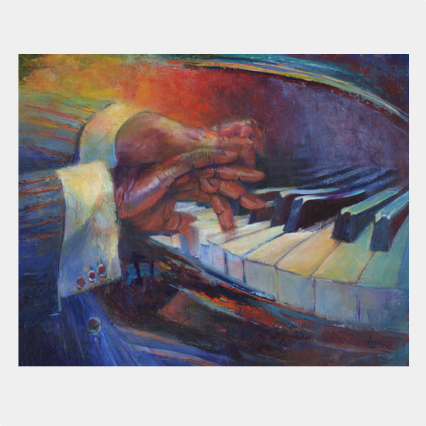 600x600 Jazz Painter Ann Delorge - Watercolors Jazz