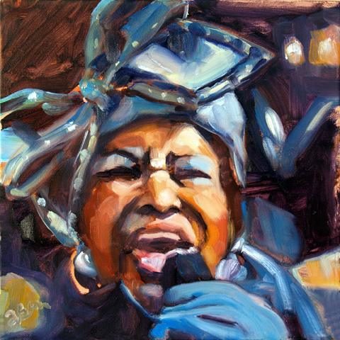 480x480 Tracy Bigelow Grisman Artist, Old Timey Art Greeting Cards - Watercolors Jazz