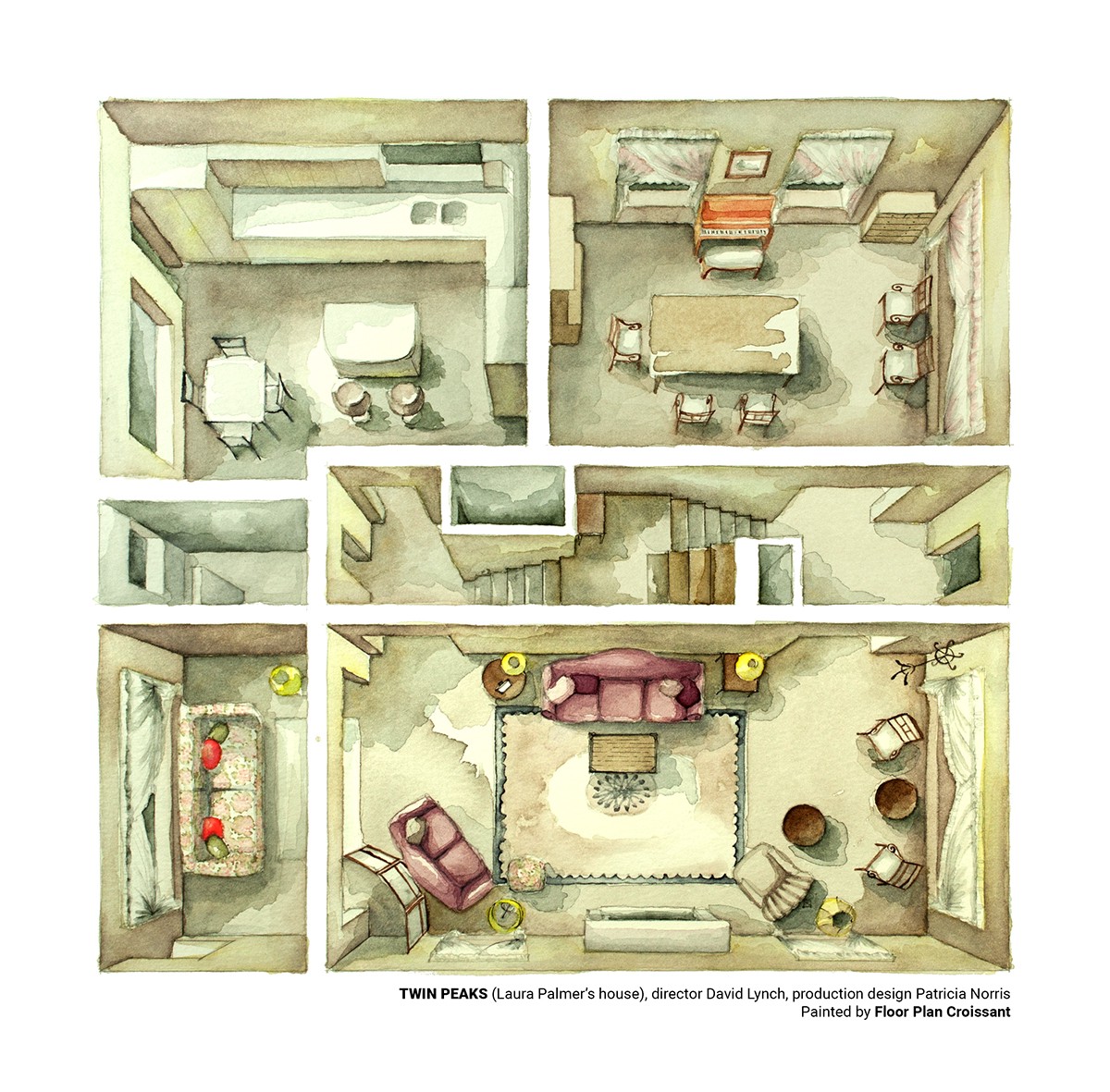 1200x1181 Movie Houses Watercolors And Technique To Give Life To Imagination - Watercolors Movie