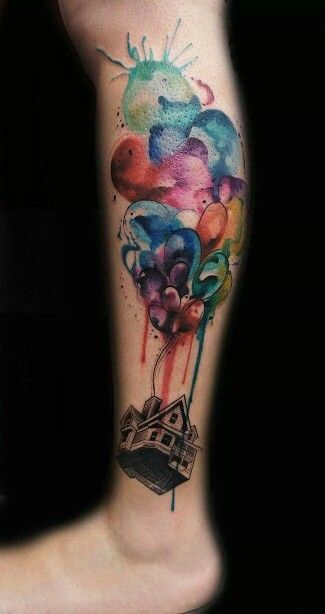 325x614 Up Movie Tattoo Using Watercolors Tattoos Amp Piercings Lt3 - Watercolors Movie