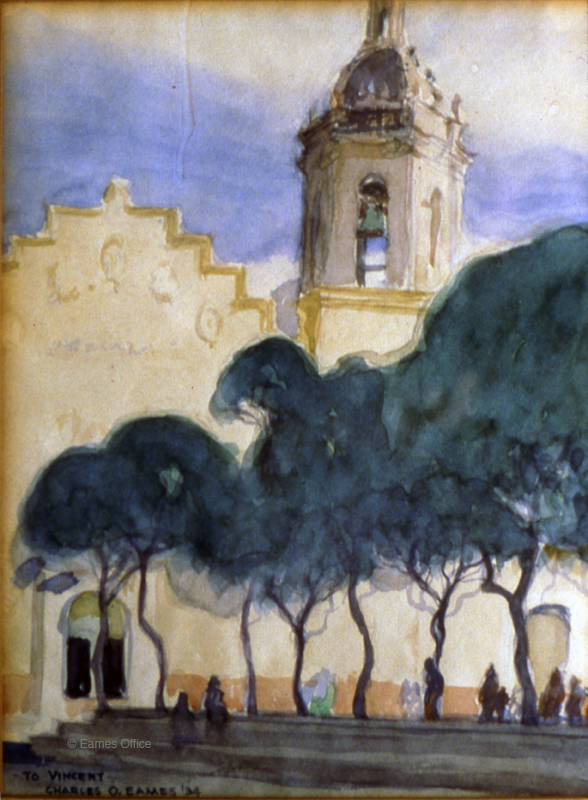 588x800 Charles Eames Mexican Watercolors Eames Office - Watercolors Radio