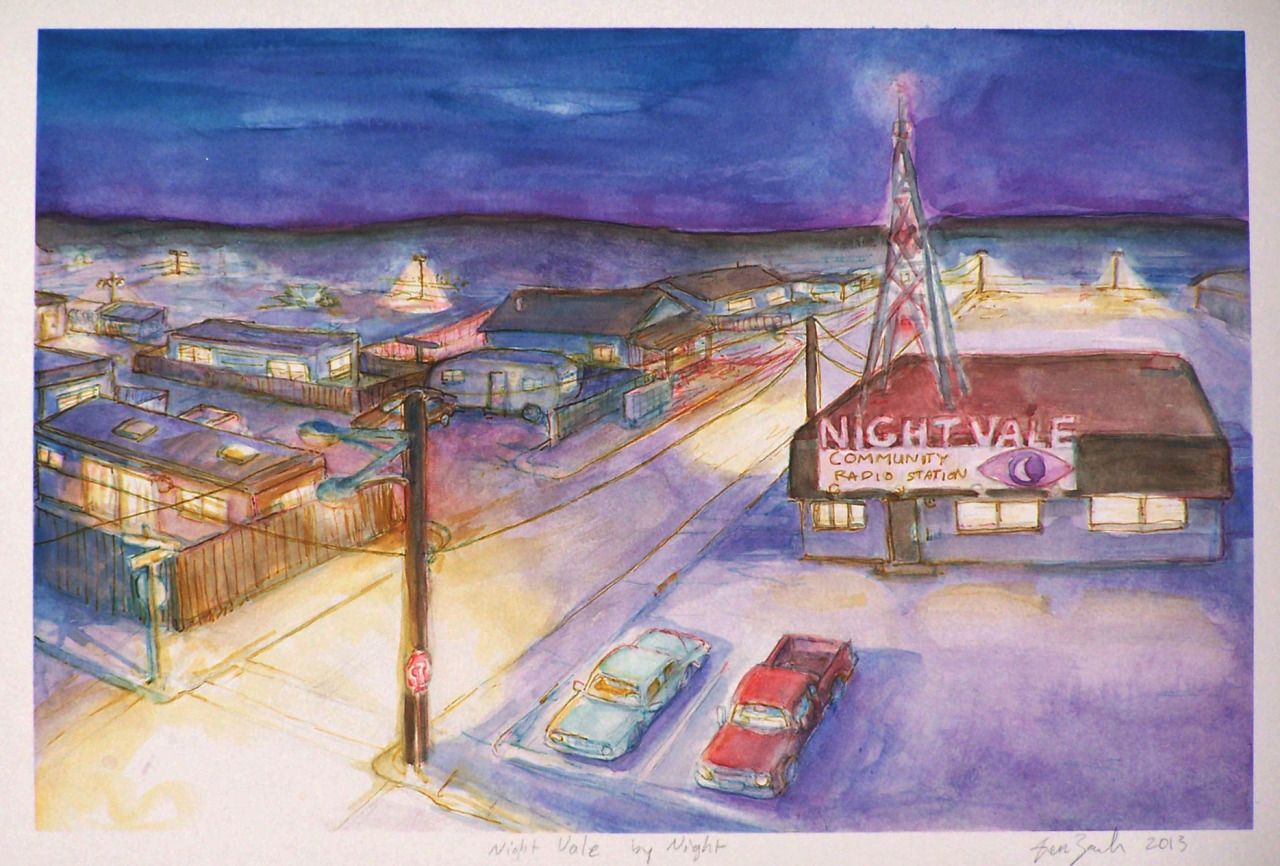 1280x866 Anotherjen Finished My Latest Night Vale Watercolor! Probably - Watercolors Radio Station