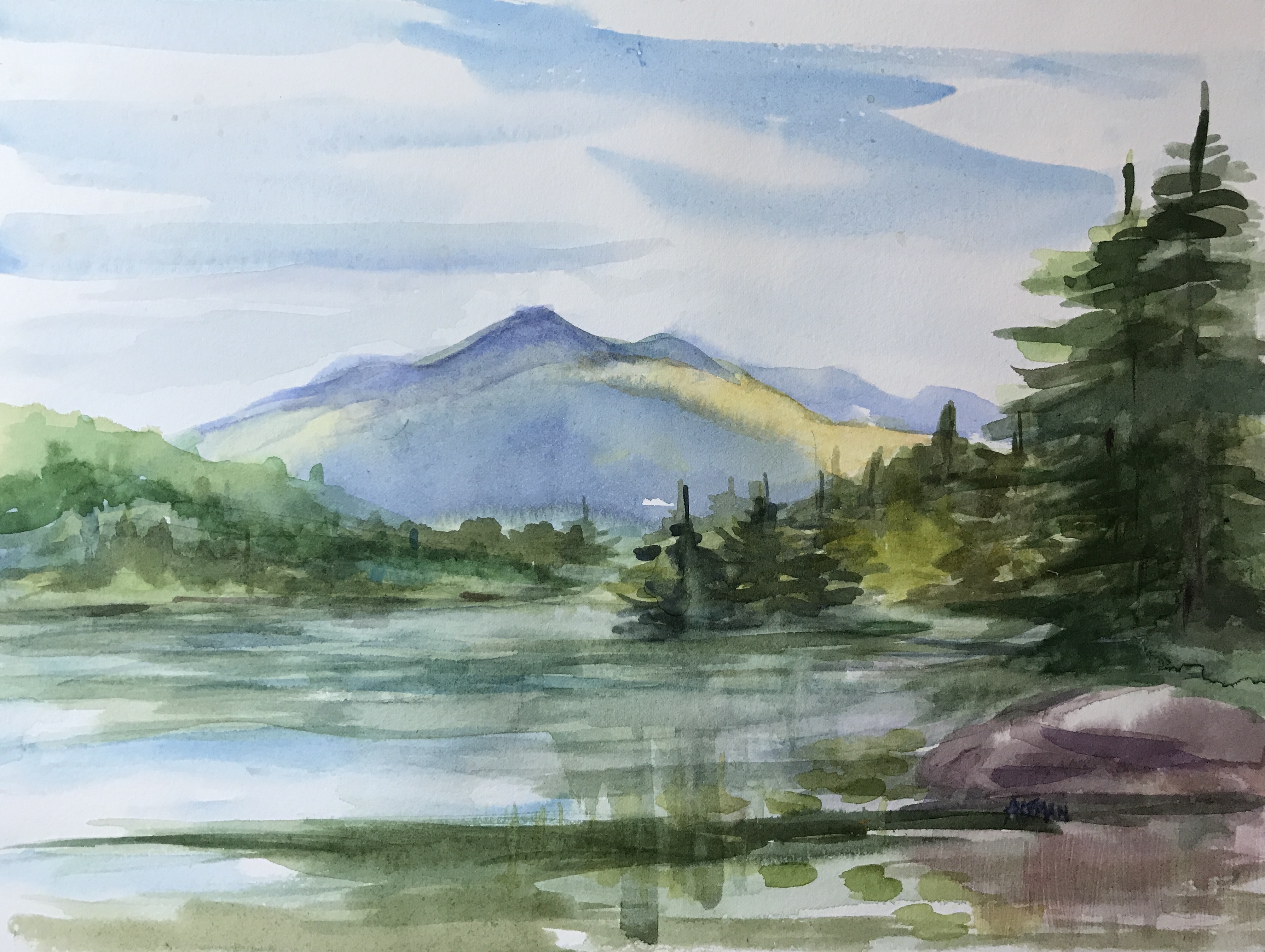 3576x2692 Earth And Sky, Watercolors By Jacqueline Altman, Opens Friday In - Watercolors Radio Station