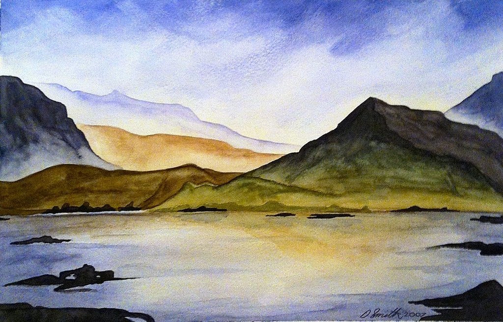 1024x656 Watercolour Landscape 2 By Demonfx1 - Watercolour Landscapes For Beginners
