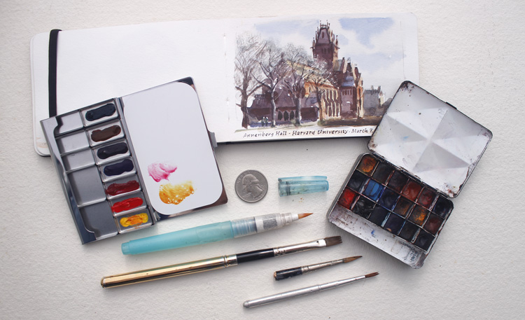 750x457 Gurney Journey Watercolor In The Wild Materials - Watercolour Set For Beginners