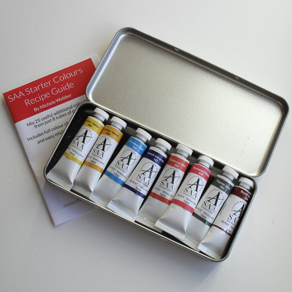 1000x1000 Saa Watercolour Starter Set With Colour Mixing Leaflet Michele - Watercolour Set For Beginners