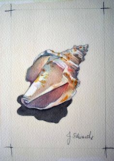 236x332 440 Best Art Watercolor Seascapes Images In 2018 - Watercolour Shell Paintings