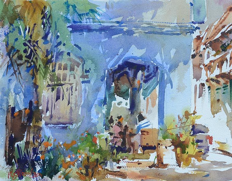 758x591 Singapore Club Street Watercolor Painting Good Arts - Watercolour Singapore