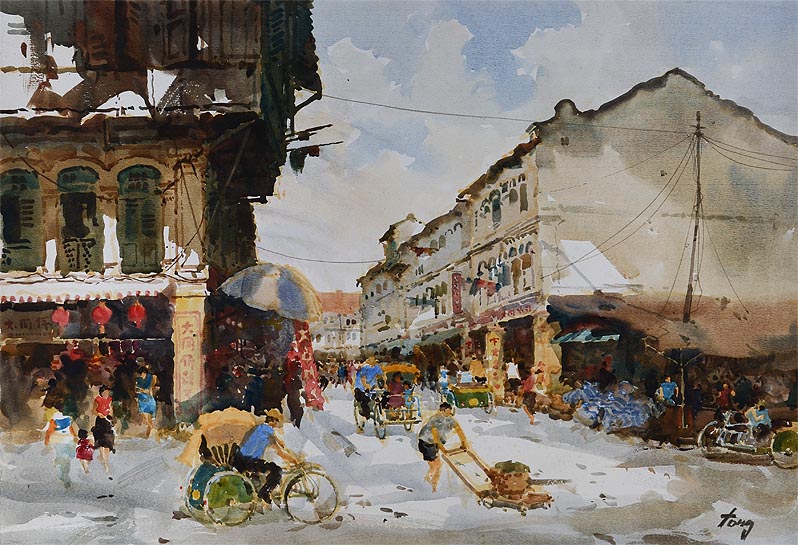 798x545 Singapore Watercolor Paintings By Ng Woon Lam Nws Aws Df - Watercolour Singapore