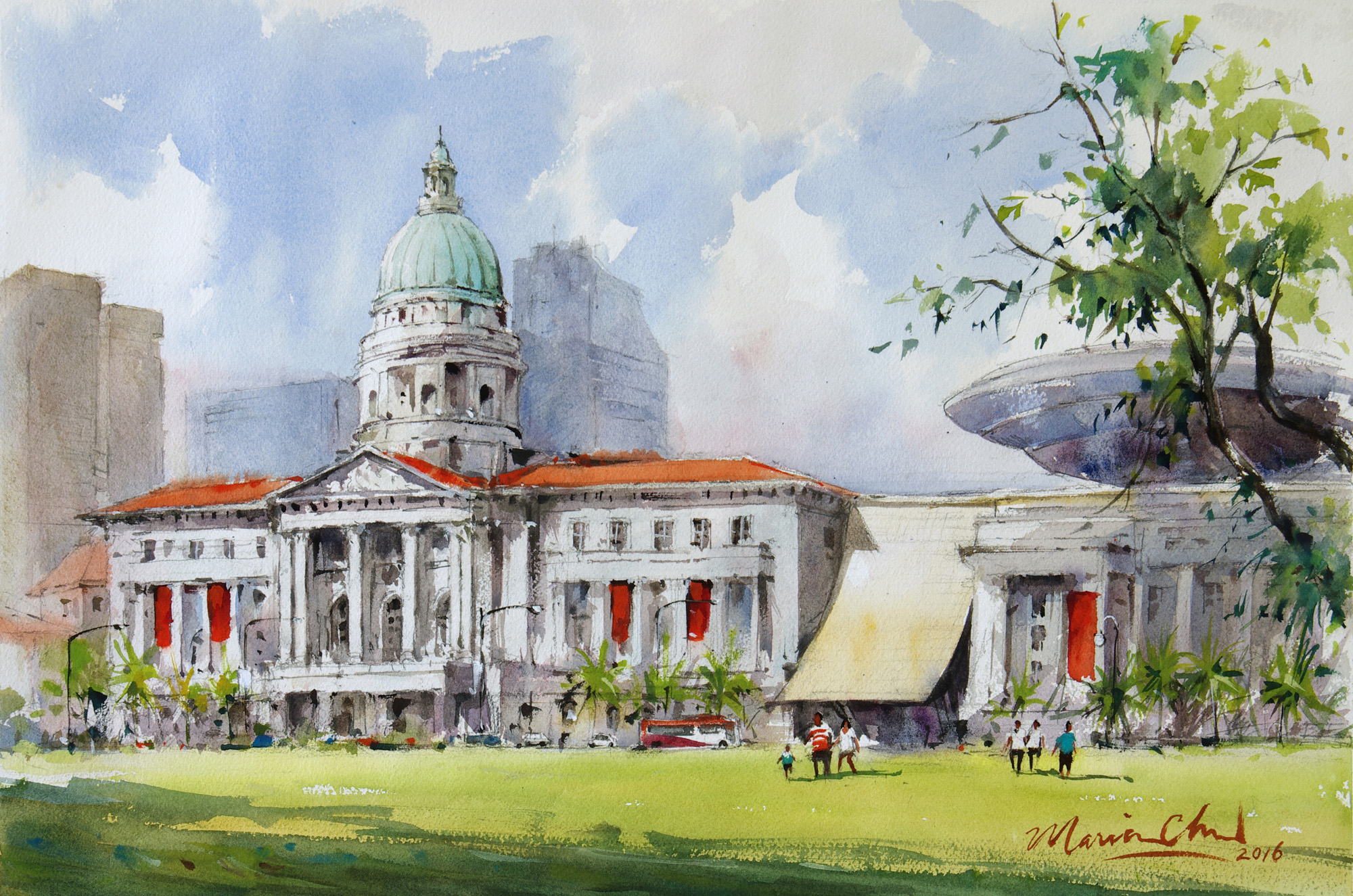 2000x1325 Watercolour Painting Class With Marvin Chew Goodman Arts Centre - Watercolour Singapore