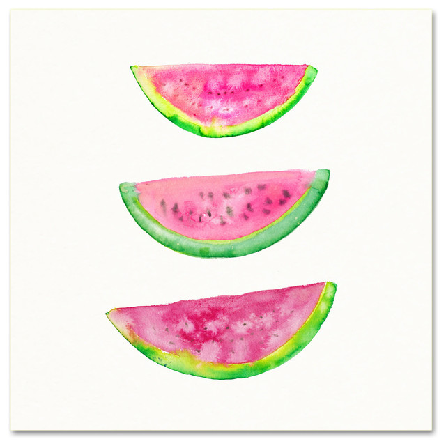 640x640 Watermelon Watercolor Art Print - Watermelon Watercolor
