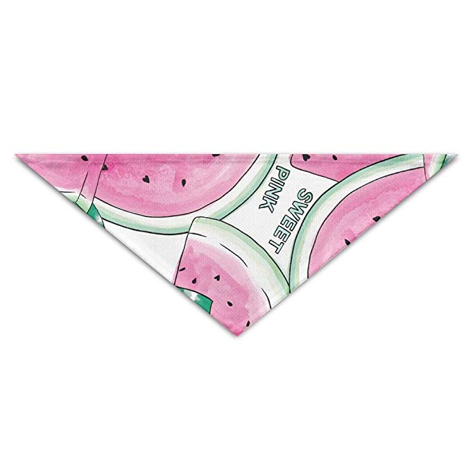 679x679 Pet Dog Bandana Scarf Triangle Bibs Watermelon - Watermelon Watercolor