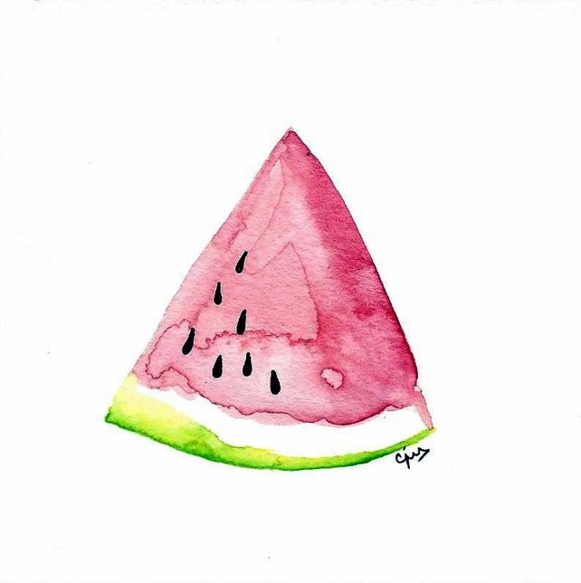 642x644 Watermelon Watercolor Etsy - Watermelon Watercolor