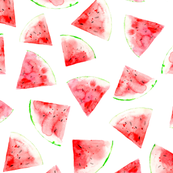 173x173 Watercolor Watermelon Fabric, Wallpaper Amp Gift Wrap - Watermelon Watercolor