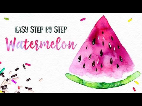 480x360 Easy Watercolor Watermelon Painting Tutorial Step By Step - Watermelon Watercolor