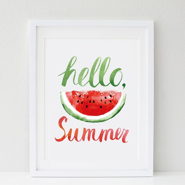 640x640 Watercolor Fruit Watermelon Canvas Art Print Pictures , Hello - Watermelon Watercolor Painting
