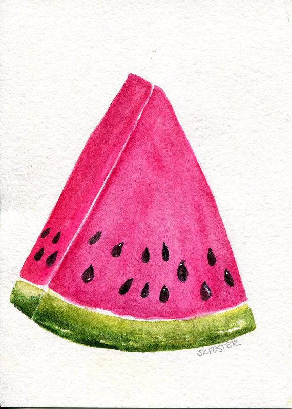 570x800 Watermelon Watercolor Painting Original, Original Watercolor - Watermelon Watercolor Painting