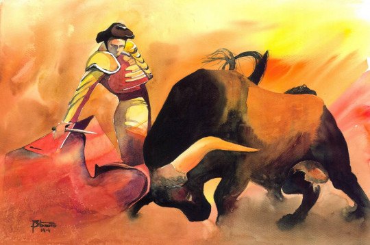 540x358 Paintings - Western Watercolor